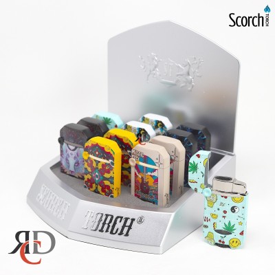 SCORCH TORCH 2T W/ ASST HIPPIE DESIGN 12CT/ DISPLAY